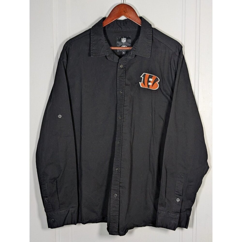 Cincinnati Bengals Shirt Mens Size XL NFL Darius Rucker Black Button Long Sleeve